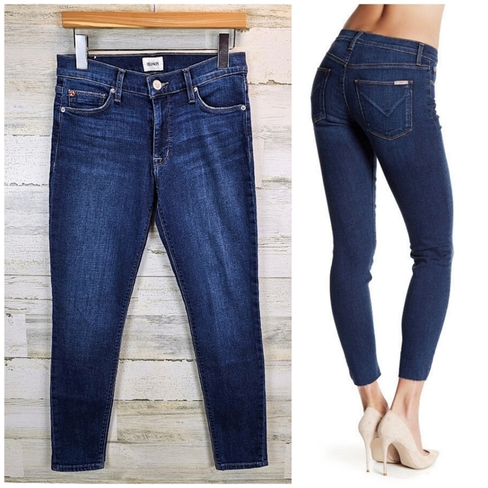 Hudson Mid-Rise Super Skinny Ankle Jeans Sz 27 Denim Cotton Stretch Casual Norm